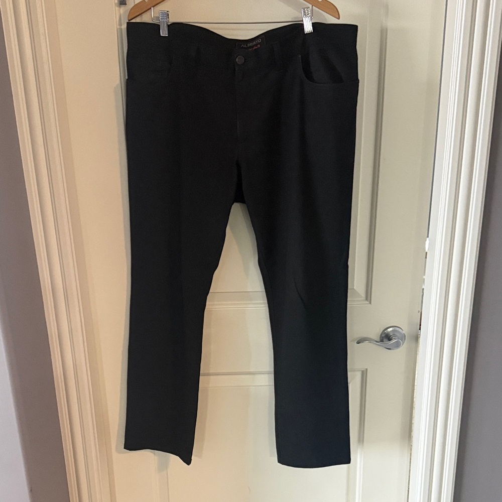 Alberto Ceramica Pipe Pants W40– Regular Slim Fit Black 5-Pocket Office Pant